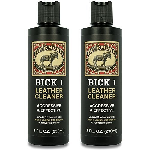 Bickmore Bick 1 Leather Cleaner 8 oz (2 Pack) - Clean Dirt, Oil, Sweat, Salt, and Water Stains from All Colored, White, and Black Leather - Image 1