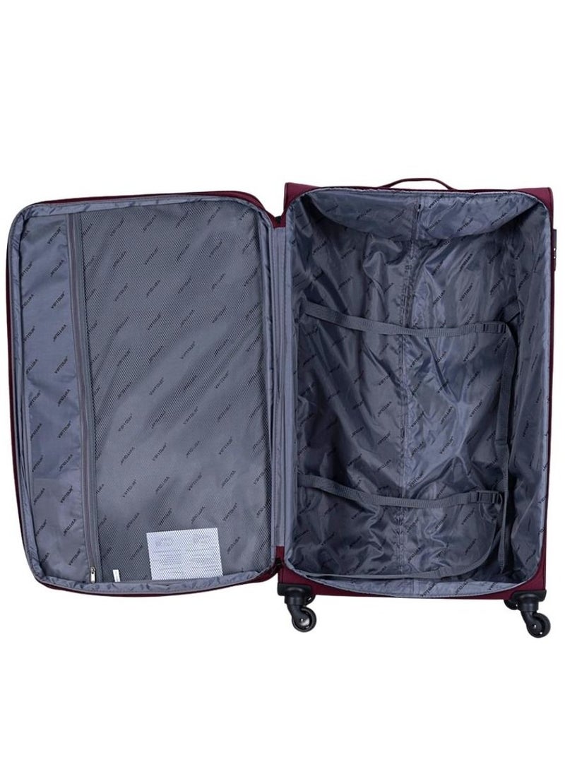 VIPTOUR - Set of 4 Light Weight Polyester Jacqard Trolley Luggage With Number Lock 20,24,28,32 Inches - Image 1