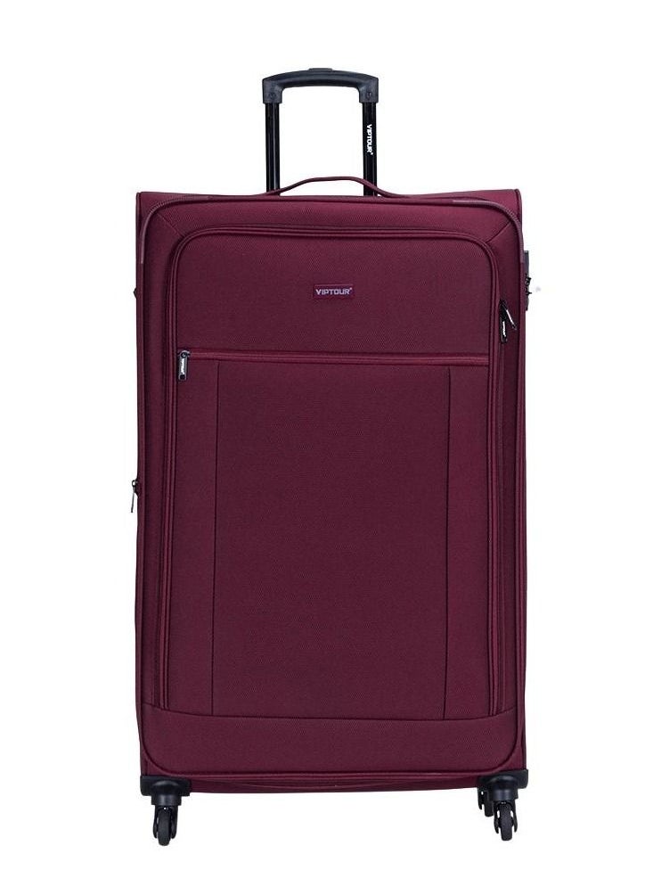 VIPTOUR - Set of 4 Light Weight Polyester Jacqard Trolley Luggage With Number Lock 20,24,28,32 Inches - Image 1