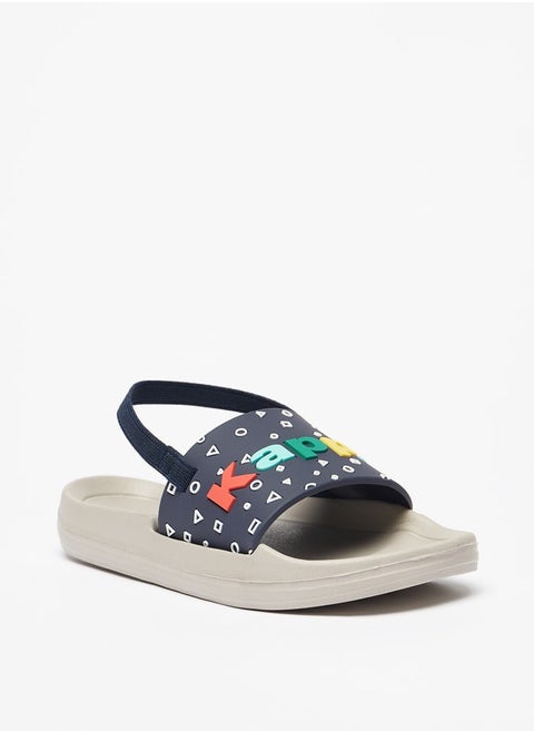 Boys' Embossed Slip-On Slide Slippers