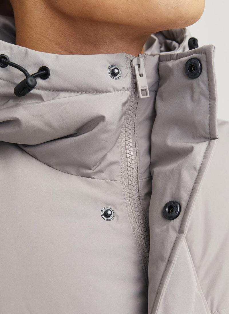Jack Jones Beige Men's Coat 12256974_JJEBRADLEY Puffer Hood Sn - Image 5