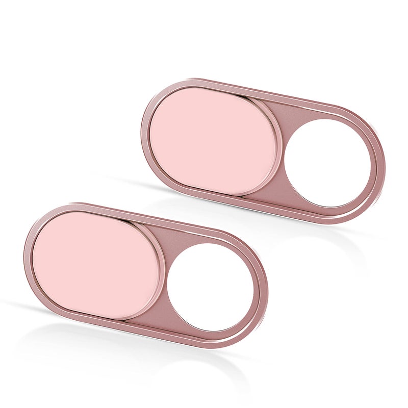 CloudValley Camera Cover Slide Ultra-Thin, Webcam Cover for MacBook air, Laptop, iMac, Desktop, PC, MacBook Pro, iPad, iPhone 8/7/6, Privacy Web Camera Protection [2 Packs], Pink - Image 1