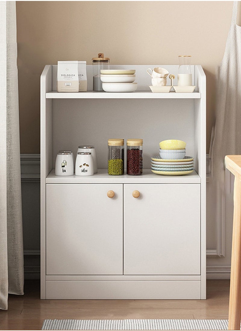 EqiEch - Coffee cabinet, large-capacity wall-mounted coffee table, modern minimalist style home coffee corner, suitable for living room, office, kitchen, storage cabinet warm white - Image 1