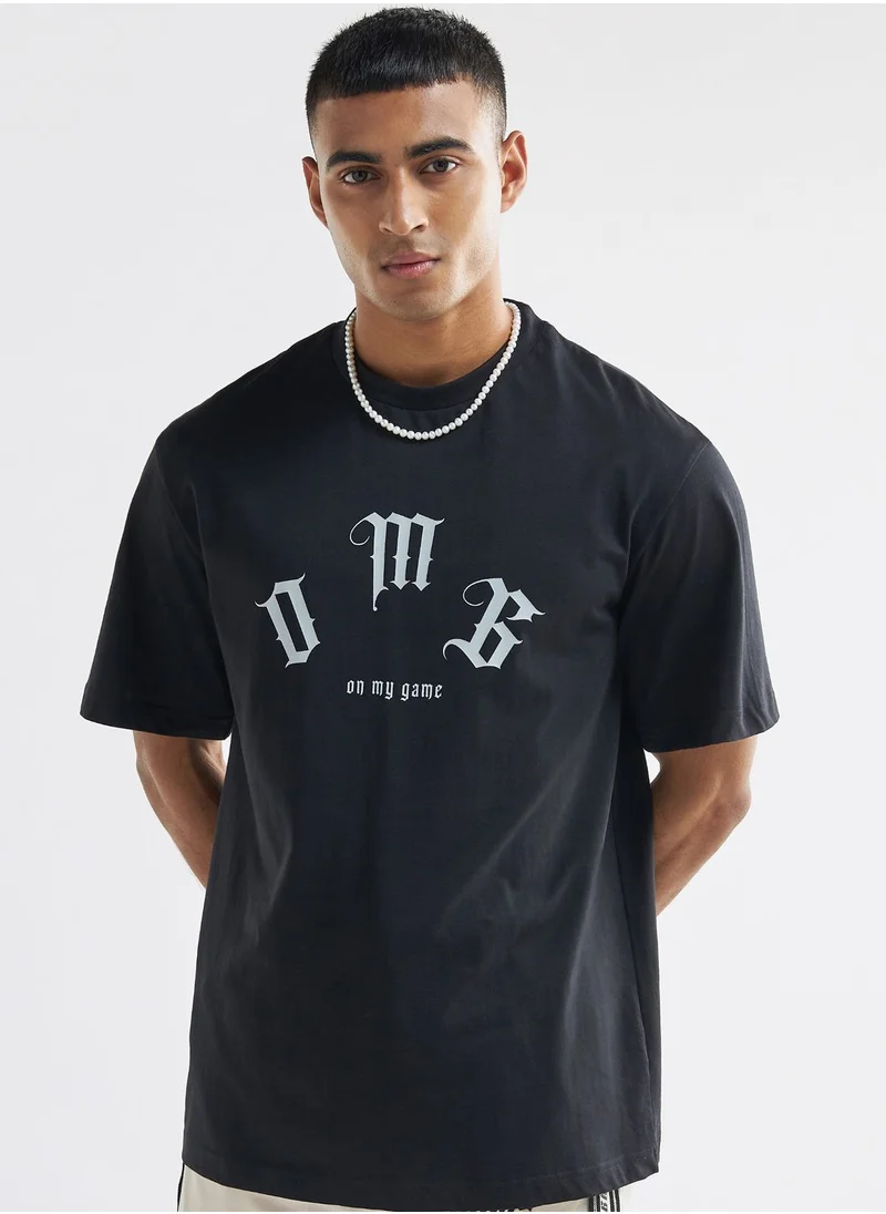 فاف Slogan Crew Neck T-Shirt