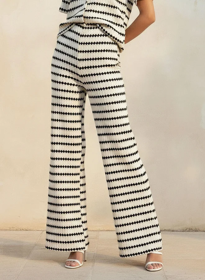 تواكستريمز 2Xtremz Mid Rise Full Length Pants with Stripes