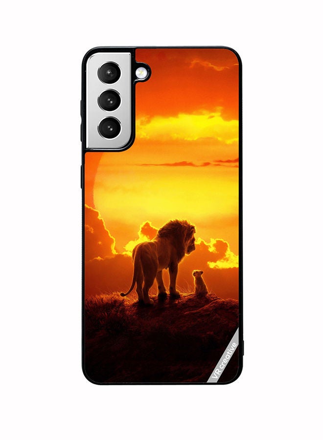 VR CREATIVE Protective Case Cover For Samsung Galaxy S22 5G Lion King Design Multicolour - Image 1