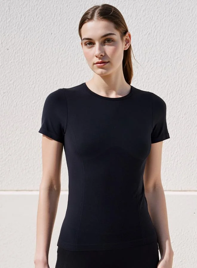 ADOT by Splash Textured Seamless T-shirt
