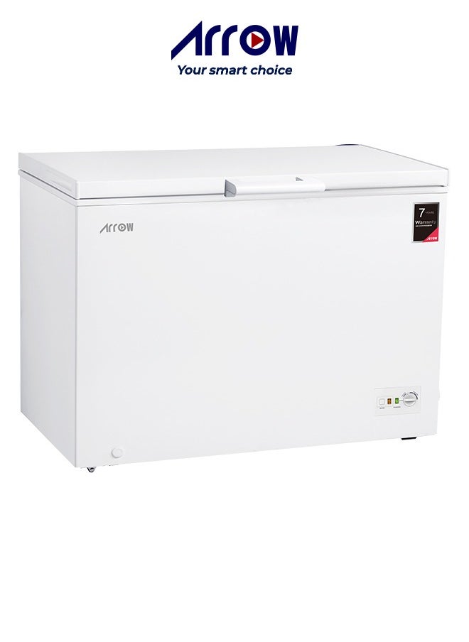 Arrow 380L 13.4 Cu.Ft Chest Freezer with Multi Air Flow, No Frost Cooling, LED Lighting, Energy Saving, White Finish | Model No: RO-500F  - Image 1
