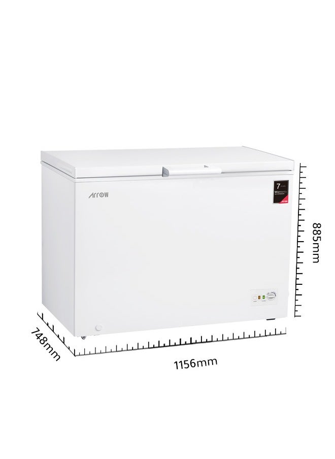 Arrow 380L 13.4 Cu.Ft Chest Freezer with Multi Air Flow, No Frost Cooling, LED Lighting, Energy Saving, White Finish | Model No: RO-500F  - Image 2