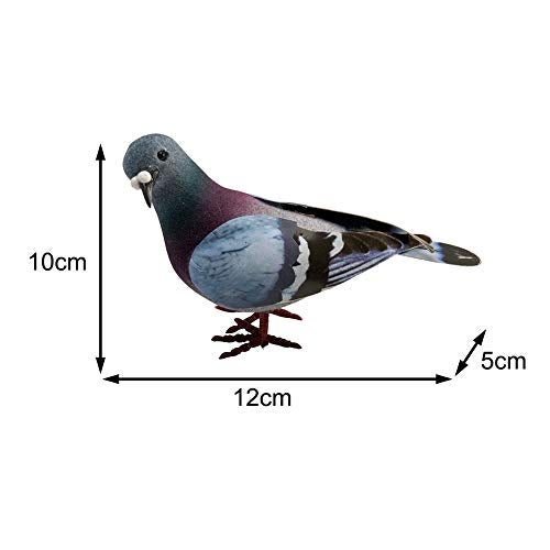 MOFUCA Simulation Foam Pigeon Model, Artificial Imitation Animal Fake Pigeon Simulated Foam Birds for Craft Home Ornaments Garden Wedding Decoration(Random) - Image 2