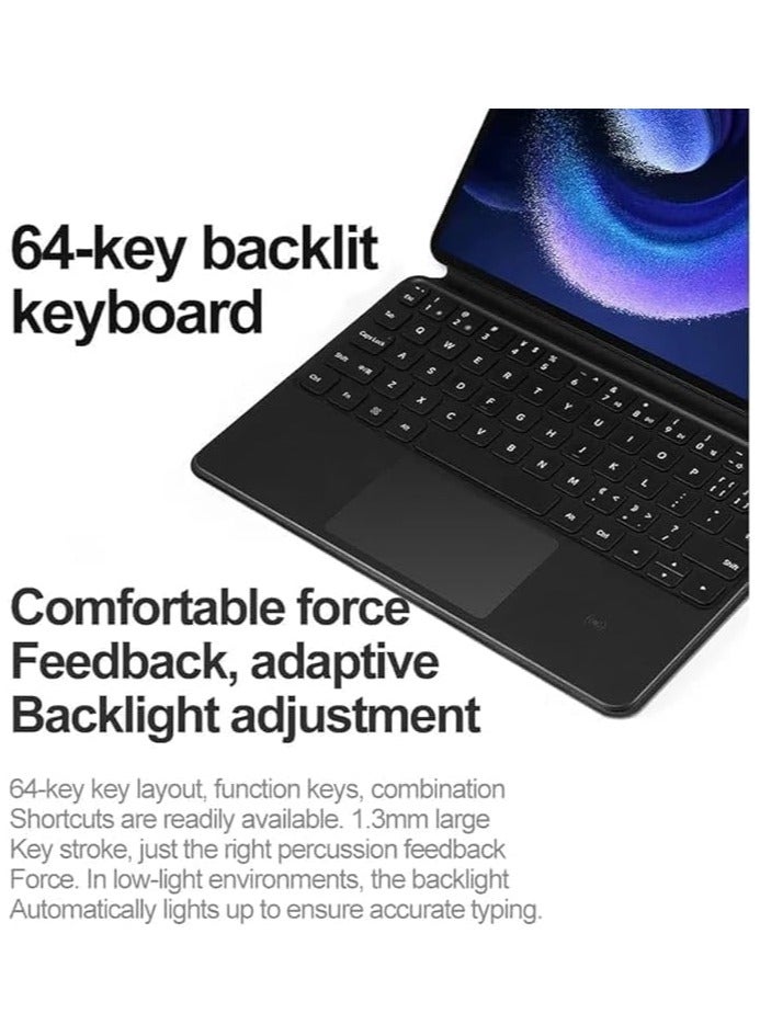 general Magic Smart Bluetooth Keyboard Case Compatible with Samsung Galaxy Tab S9 Plus 12.4 inch 2023(X810/X816B/X818U) with Trackpad RGB Backlit Keyboard for Galaxy Tab S9+ - Image 4