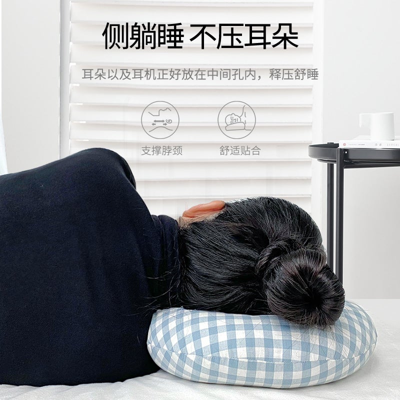Single-Hole Ear Pillow For Elderly Patients, Ear Protection With Hole Pillow, Adult Beauty Salon Pillow Core, Side Sleeping Non-Pressure Ear Cervical Pillow - Image 4