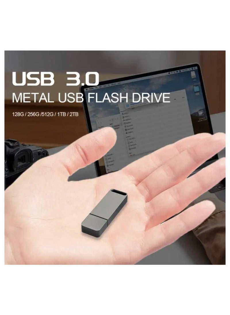 Generic - 2TB USB Flash Drive High Speed with Key Slot and Cover for Optimal Protection and Waterproof OTG Memory for Smartphones, Computers, Tablets, PC, Cars and Android Devices - Image 1