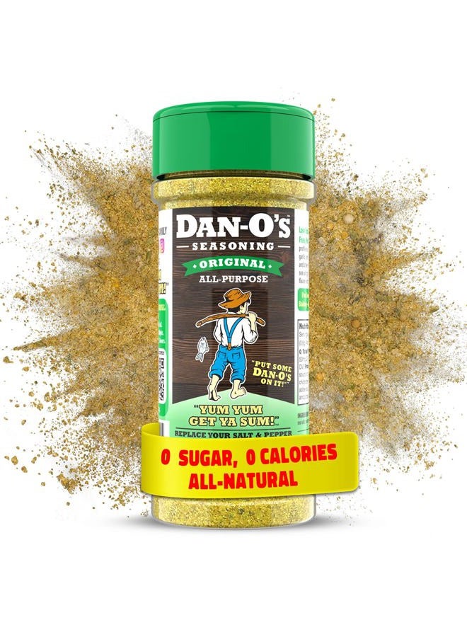 Dan-O's Original Seasoning, 3.5 oz Bottle, All Purpose Seasoning for Chicken, Turkey, Beef, Veggies and More, Sugar Free, Zero Calorie, Use this Spice Blend to Craft a Marinade, Dry Rub or Sauce - Image 1