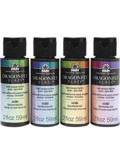 FolkArt Dragonfly Glaze Acrylic Paint, 2 Fl Oz (Pack Of 4)  - Image 1