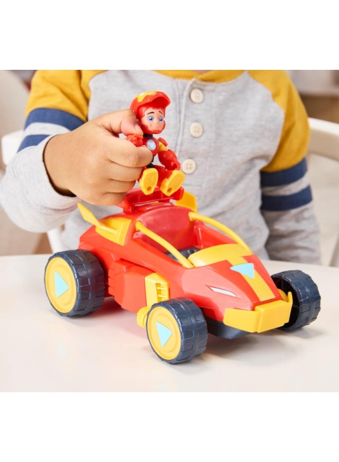 Hasbro Marvel Iron Man and His Awesome Friends 2-in-1 Mech Suit & Vehicle Set with Action Figure and Toy Vehicle - Image 4