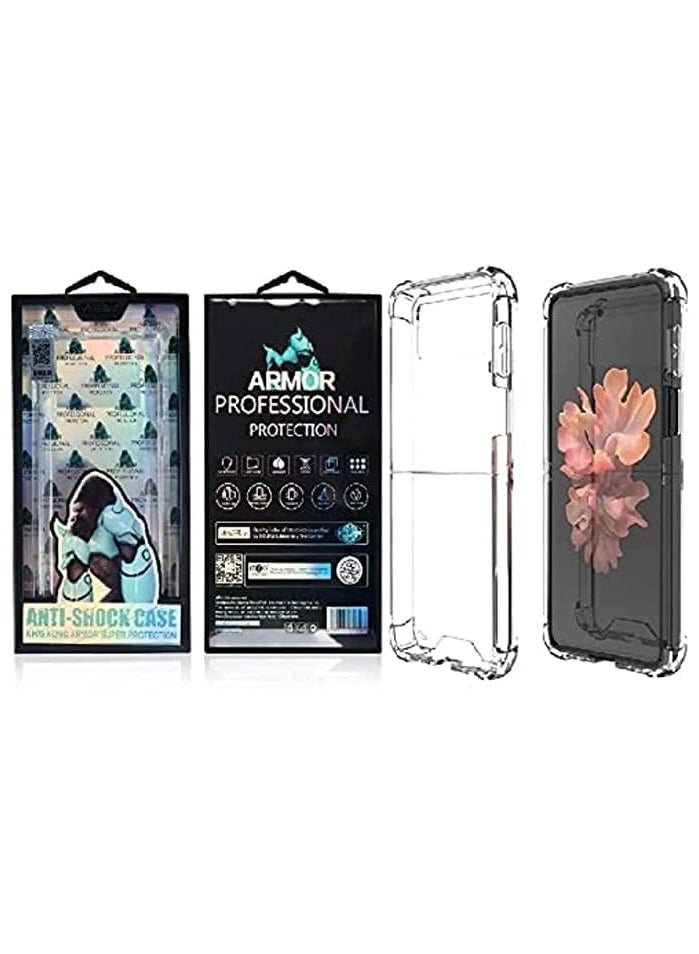 آي توب جراب خلفي اكريليك بحواف مع واقي كاميرا كامل سامسونج جالاكسي Z فليب 4 - (شفاف) - Image 1