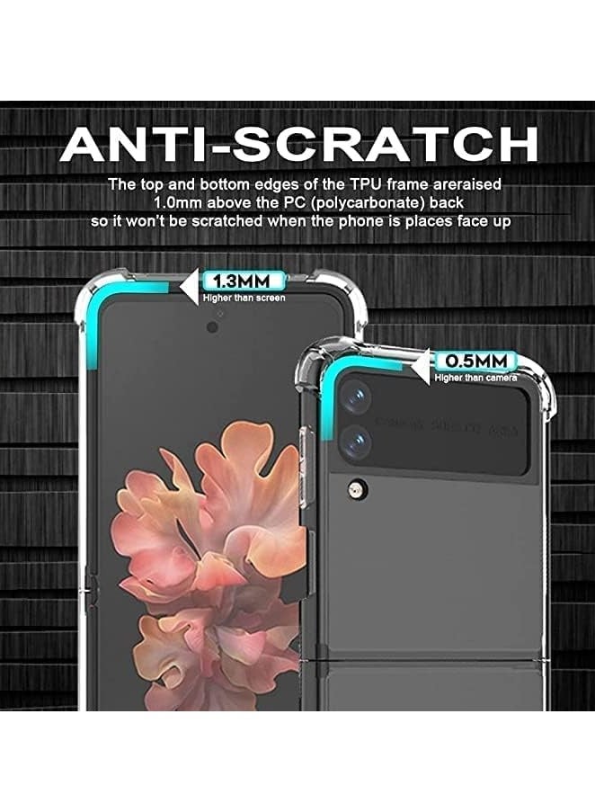 آي توب جراب خلفي اكريليك بحواف مع واقي كاميرا كامل سامسونج جالاكسي Z فليب 4 - (شفاف) - Image 4