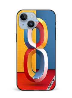 Protective Case Cover For Apple iPhone 15 Plus Number 8 Design Multicolour