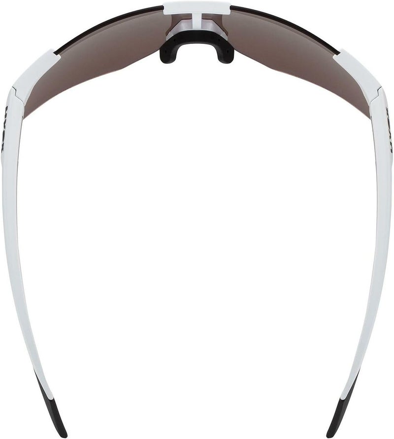 Uvex Pace Perform CV Bicycle Bike Sunglasses - High-Performance Cycling Eyewear - Colorvision Technology - Full UV Protection - White Matt/Mirror Green - Image 3