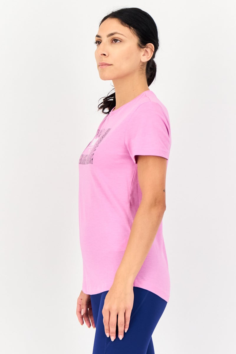 PUMA تي شيرت رياضي نسائي قصير الأكمام في الهواء الطلق، وردي - Image 2