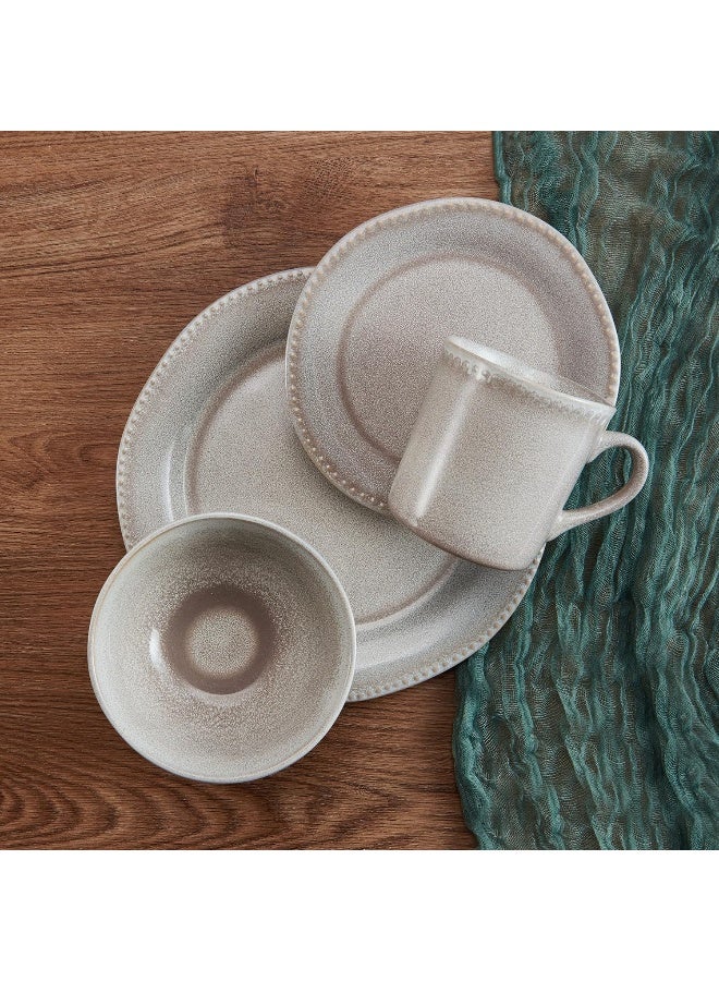 Mikasa Mikasa Ellie Grey 16 Piece Dinnerware Set Service For 4 Gray - Image 5