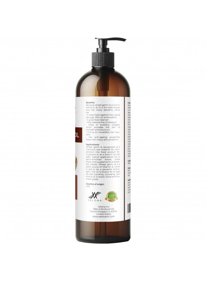 velona velona Wheat Germ Oil USP Grade 8 fl oz | Natural source of Vitamin E |100% Pure Carrier Oil | Unrefined, Winterized | Cooking, Face, Hair & Skin Care - Image 4