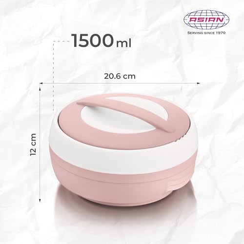 Asian Plastowares Cosmos Casserole 1500ml | Premium Insulated ISI-Certified Hotpot | Elegant Buffet Set | Kitchenware Gift with Box | Pink - Image 3