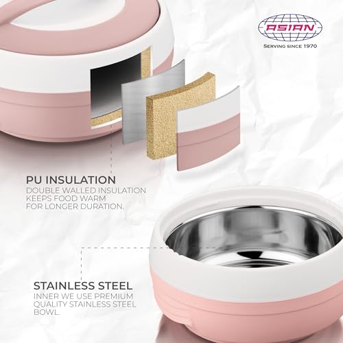Asian Plastowares Cosmos Casserole 1500ml | Premium Insulated ISI-Certified Hotpot | Elegant Buffet Set | Kitchenware Gift with Box | Pink - Image 4