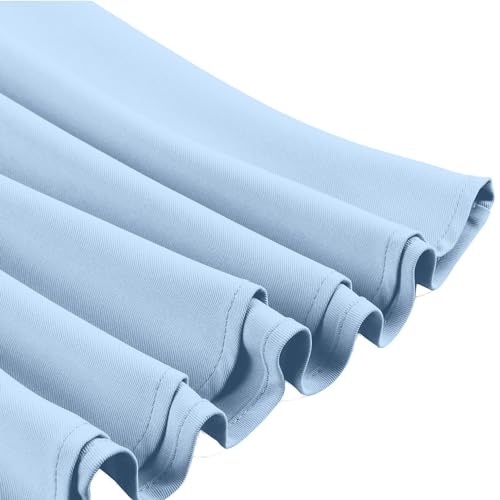 IWEMEK Women Cap Sleeve 1950s Retro Vintage Cocktail Swing Dresses Buttons Bow Tie Neck Office Wear to Work Dress Retro Rockabilly Prom Dresses 50s Style Christmas Dresses for Women Holiday Dress Lake Blue S - Image 5
