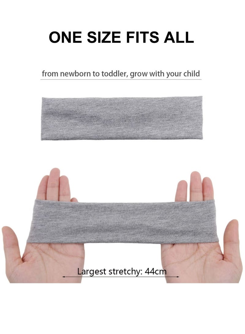 6 Pcs Headbands, Non Slip Soft Cotton Sport Elastic Hairbands for Men and Women, Thin Summer Headband, Soft Cotton Hair Bands for Yoga, Workout, Running, Cycling (Black, Gray, White) - Image 4