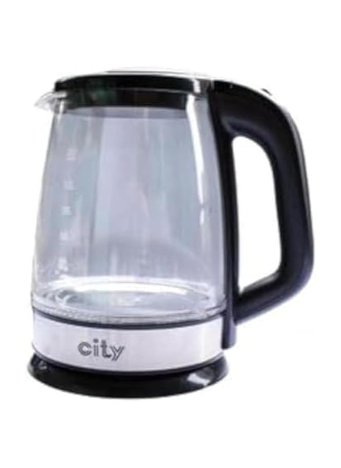 City City Electric Glass Kettle, 2.2L, 1500W (Black)  - Image 2