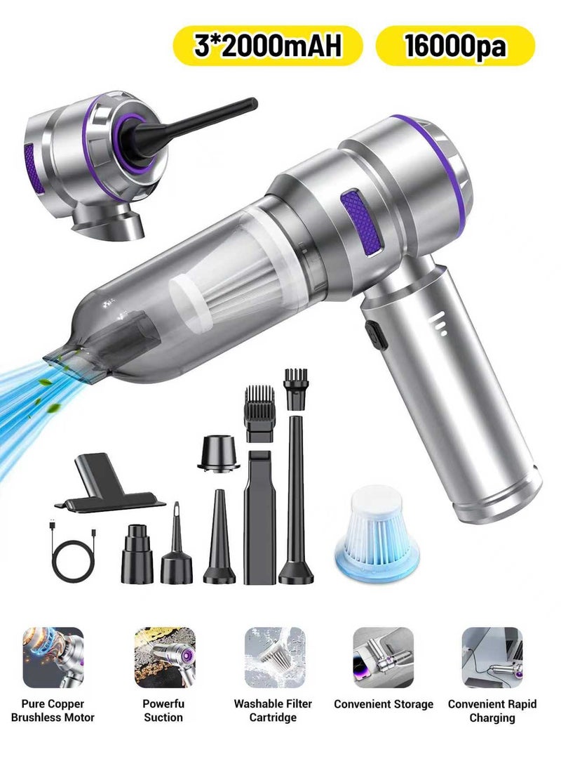 Car Vacuum Dual Use Blow Cleaner Handheld Auto Vaccum Cleaner Brushless three-speed high suction Blower - Image 1