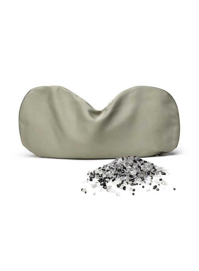 KISMETICS - Weighted Eye Pillow for Relaxation, Sleeping, Yoga, SPA and Travelling, 100% Natural Crystals Mixed with Labradorite and Obsidian, Cooling Eye Pillow, Reusable, Relaxation Gift for Women - Image 1
