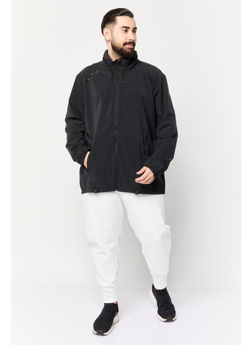 Adidas Men Sportswear Fit Training Hooded Jackets, Black  - Image 3
