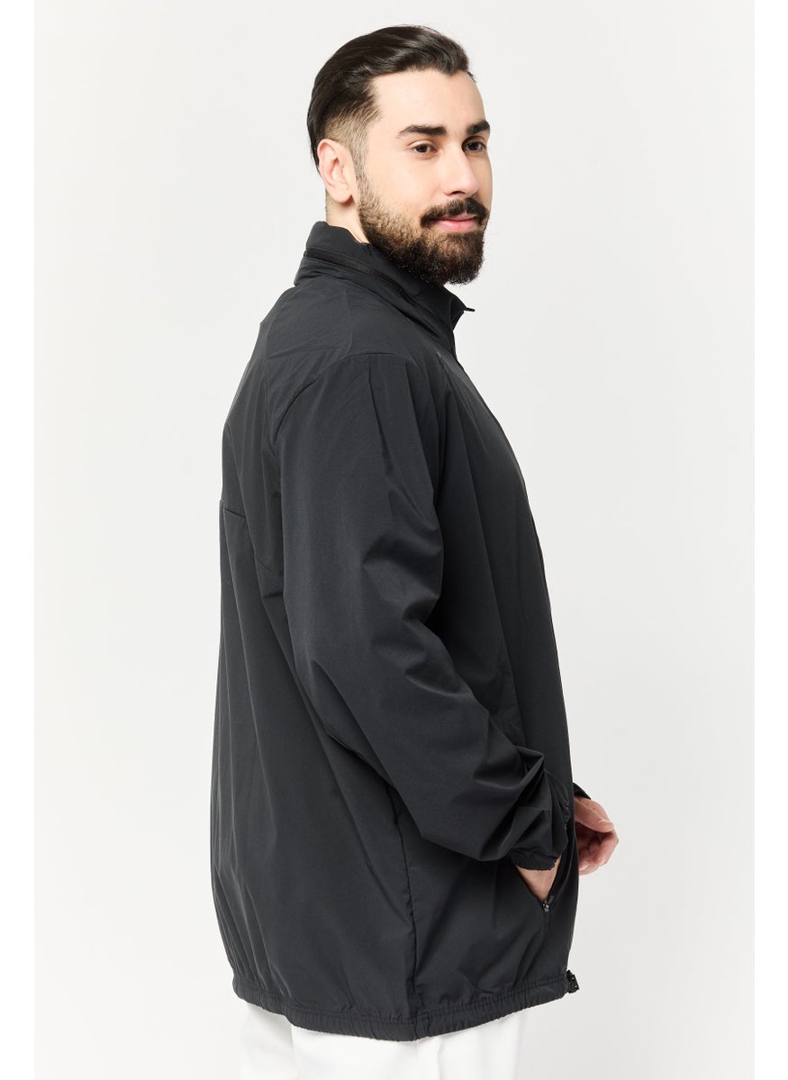 Adidas Men Sportswear Fit Training Hooded Jackets, Black  - Image 4