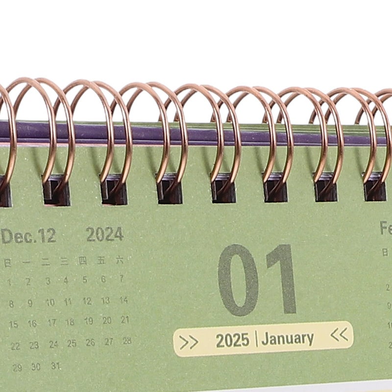 تقويم مكتبي مدمج للطاولة، مخطط شهري منظم للقلب، لمنظم الجدول اليومي للمكتب والمنزل، دفتر مذكرات أسود - Image 4