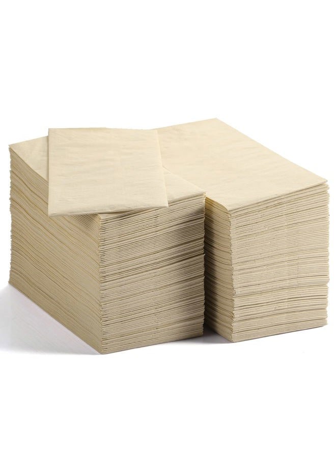 MORGIANA 200PCS 15.75 * 15.75inch Bamboo Napkins, 2-Ply Eco-friendly Napkins, Beverage Napkins for Party, Restaurant, Bar, Thanksgiving, Christmas - Image 1