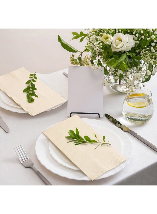 MORGIANA 200PCS 15.75 * 15.75inch Bamboo Napkins, 2-Ply Eco-friendly Napkins, Beverage Napkins for Party, Restaurant, Bar, Thanksgiving, Christmas - Image 3