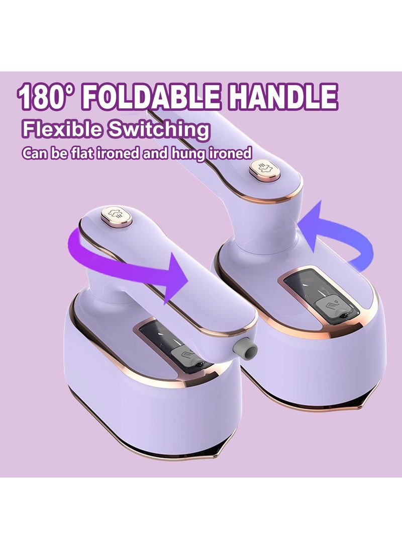 Mini Steam Iron, 1000W Steam Iron, Foldable Handheld Steam Iron, Ceramic Nonstick Soleplate, 20s Fast Heat Up, Portable Steamer, for Home Travel, Safe for Fabrics Ironing (British Regulatory)  - Image 4