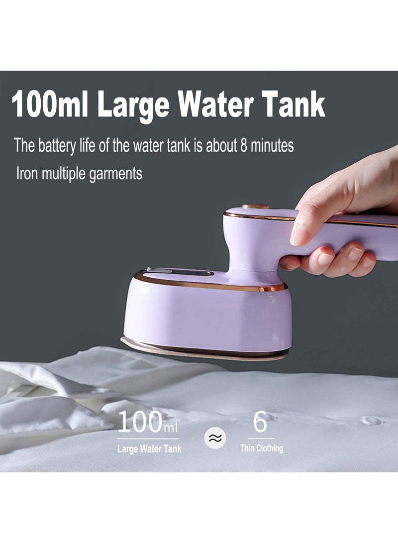 Mini Steam Iron, 1000W Steam Iron, Foldable Handheld Steam Iron, Ceramic Nonstick Soleplate, 20s Fast Heat Up, Portable Steamer, for Home Travel, Safe for Fabrics Ironing (British Regulatory)  - Image 2
