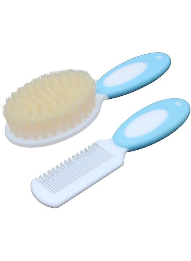 شيكو مشط وفرشاة شعر للأطفال حديثي الولادة والرضع بشعيرات ناعمة لتدليك فروة الرأس وتحفيز نمو الشعر وإزالة القشرة الخفيفة آمنة ولطيفة للاستخدام اليومي - Image 2