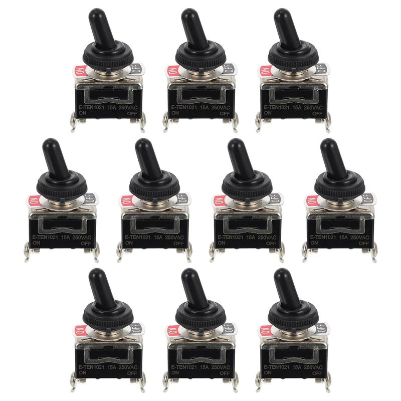 5 Pack Heavy Duty Off Rocker Toggle Switches With Caps For Car Boat Yacht - Image 2