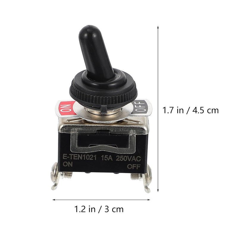 5 Pack Heavy Duty Off Rocker Toggle Switches With Caps For Car Boat Yacht - Image 3