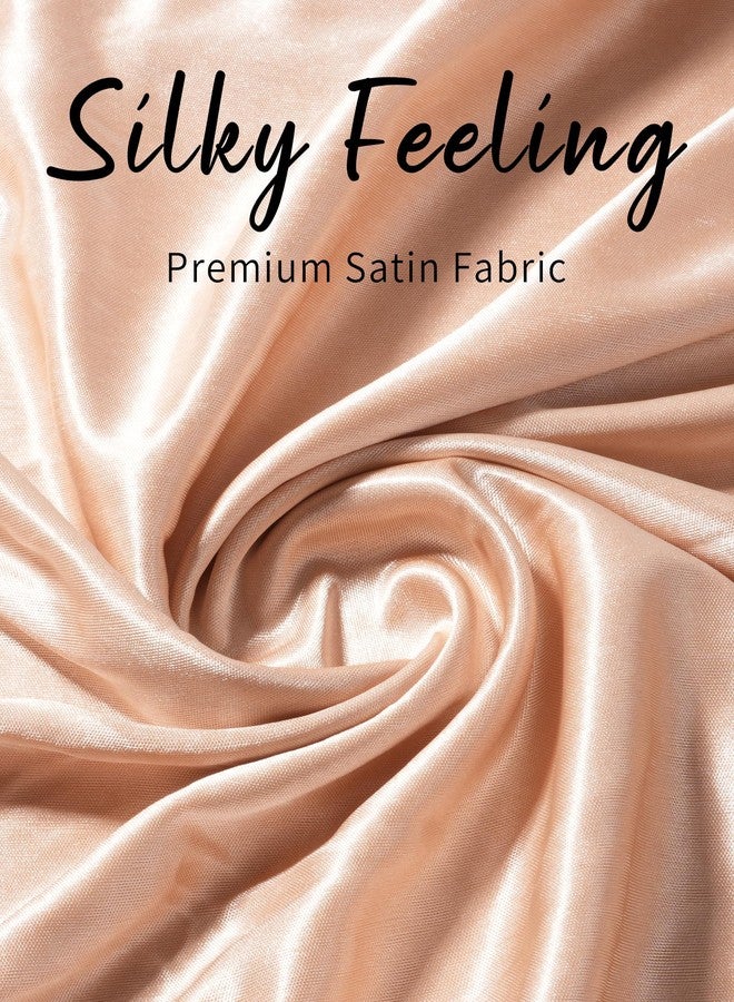 Sofier Satin Shawl Wraps for Women Evening Dresses Wedding Bridal Party Silky Scarf Formal Cover Up Bridesmaid Gifts, Champagne, One Size - Image 3