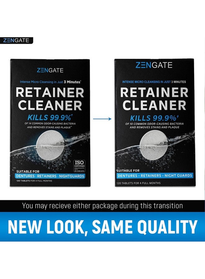 ZENGATE Retainer Cleaner Tablets - Quick 3-Minute Clean For Dentures, Mouth Guards, Aligners, And Night Guards - 120 Dental Cleansing Tablets - Fsa Hsa Approved Dental Appliance Cleanser - Image 2