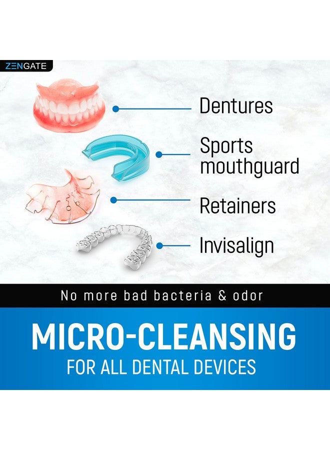 ZENGATE Retainer Cleaner Tablets - Quick 3-Minute Clean For Dentures, Mouth Guards, Aligners, And Night Guards - 120 Dental Cleansing Tablets - Fsa Hsa Approved Dental Appliance Cleanser - Image 5