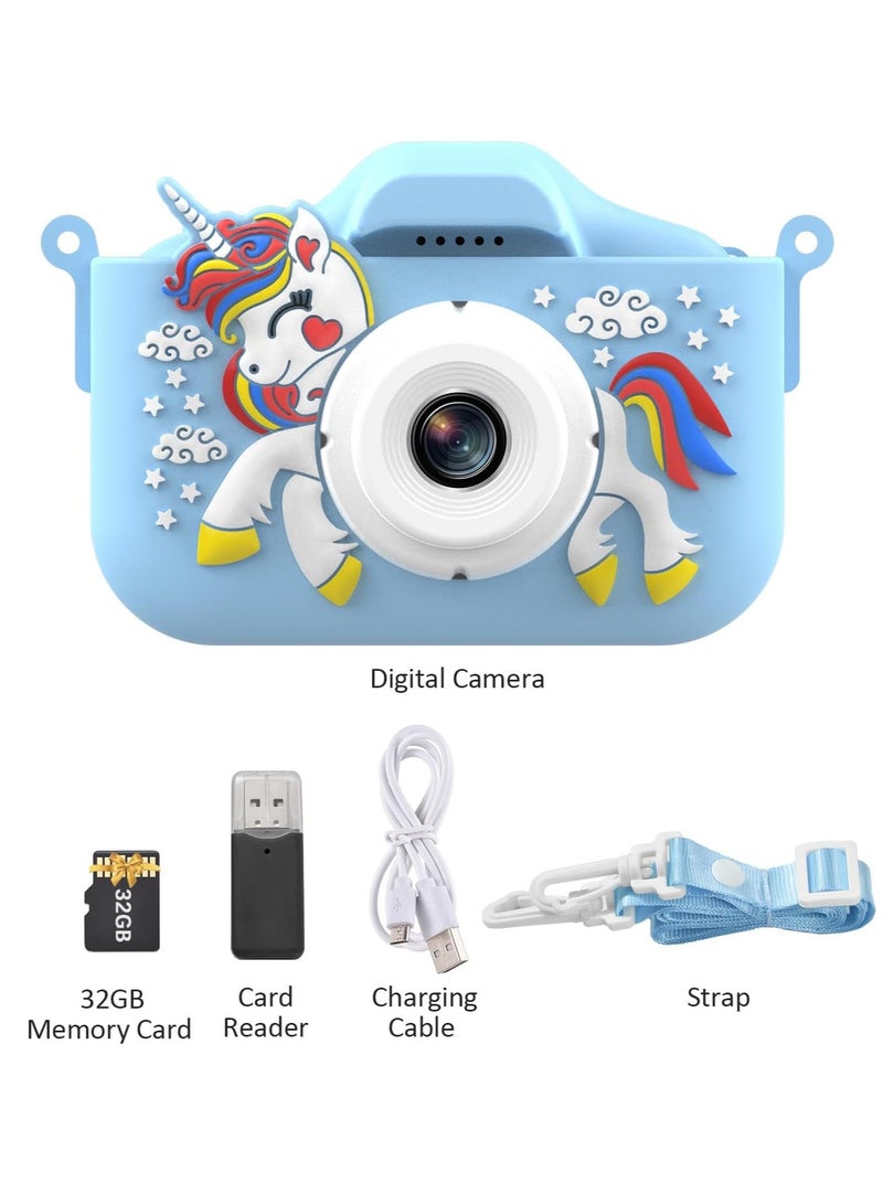 general Kids Camera for Girls, Kids Digital Camera with 32GB Card, 1080P HD Kids Video Camera for Kids Birthday Christmas Toy Gifts Selfie Childrens Camera for Toddler Age 3-13 Years Old - Image 1