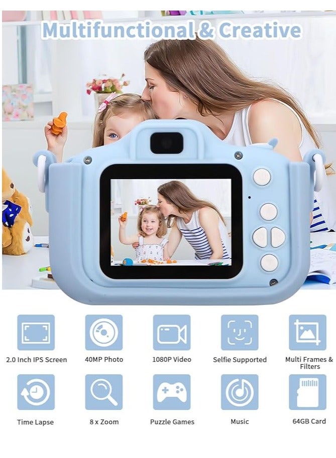 general Kids Camera for Girls, Kids Digital Camera with 32GB Card, 1080P HD Kids Video Camera for Kids Birthday Christmas Toy Gifts Selfie Childrens Camera for Toddler Age 3-13 Years Old - Image 3