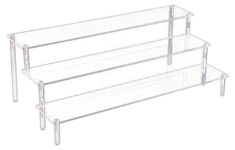 هومستر حامل عرض أكريليك، منظم العطور من 3 طبقات، كب كيك شفاف، رف كبير للشخصيات، أرفف الحلوى للحفلات، للديكور والمنظم - Image 1